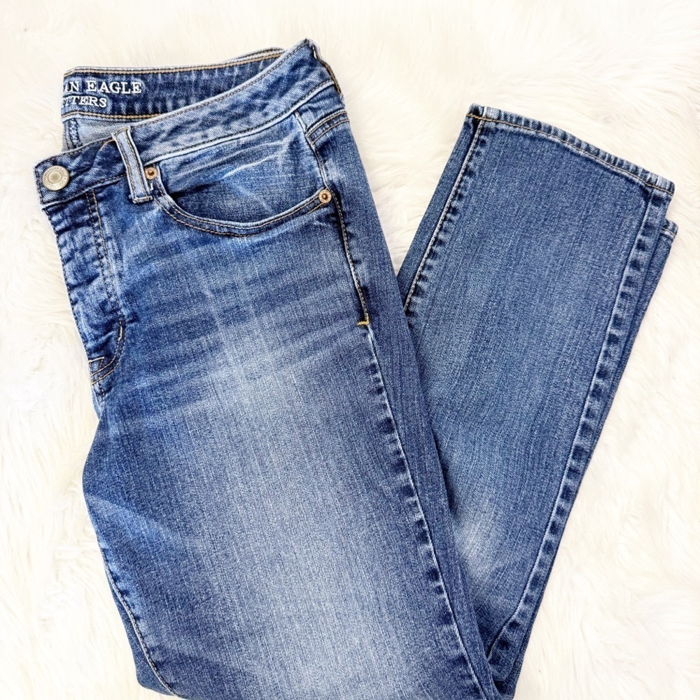 American Eagle Outfitters Boy Crop Stretch Jeans Size 8 Regular - Picture 3 of 6